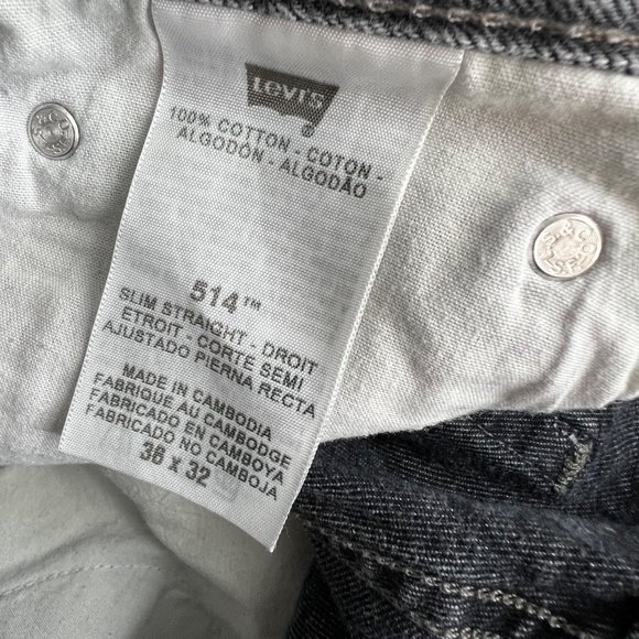 Levi's Charcoal Slim Straight Men's Jeans - Picture 8 of 8